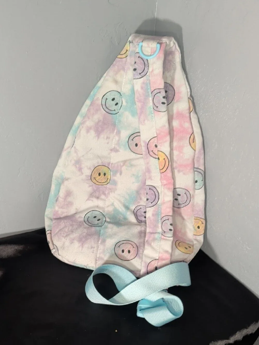 Source Unknown Pastel Tie-Dye Smiley Sling Bag - Pink & Blue